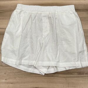 Happily Grey White Cotton Shorts Women’s Medium